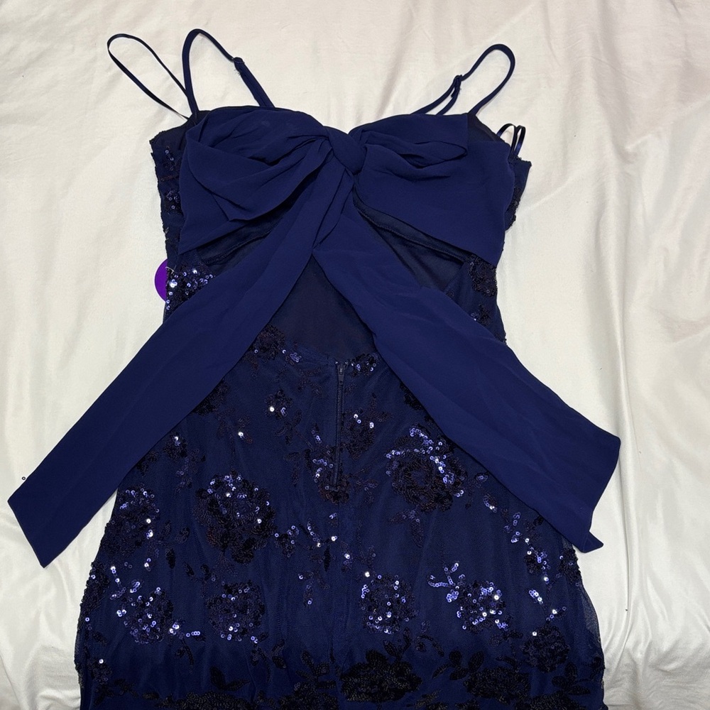 Windsor Midnight Blue Sequin Gown - Picture 2 of 4